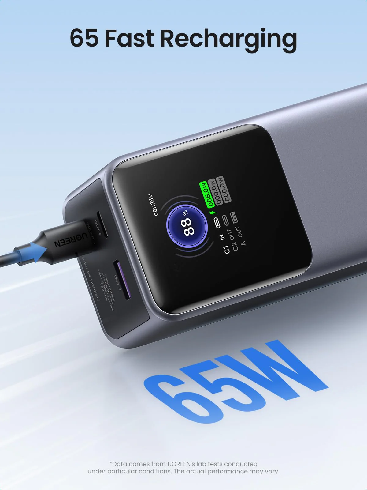 UGREEN 130W Power Bank with USB-C Cable - Image 8