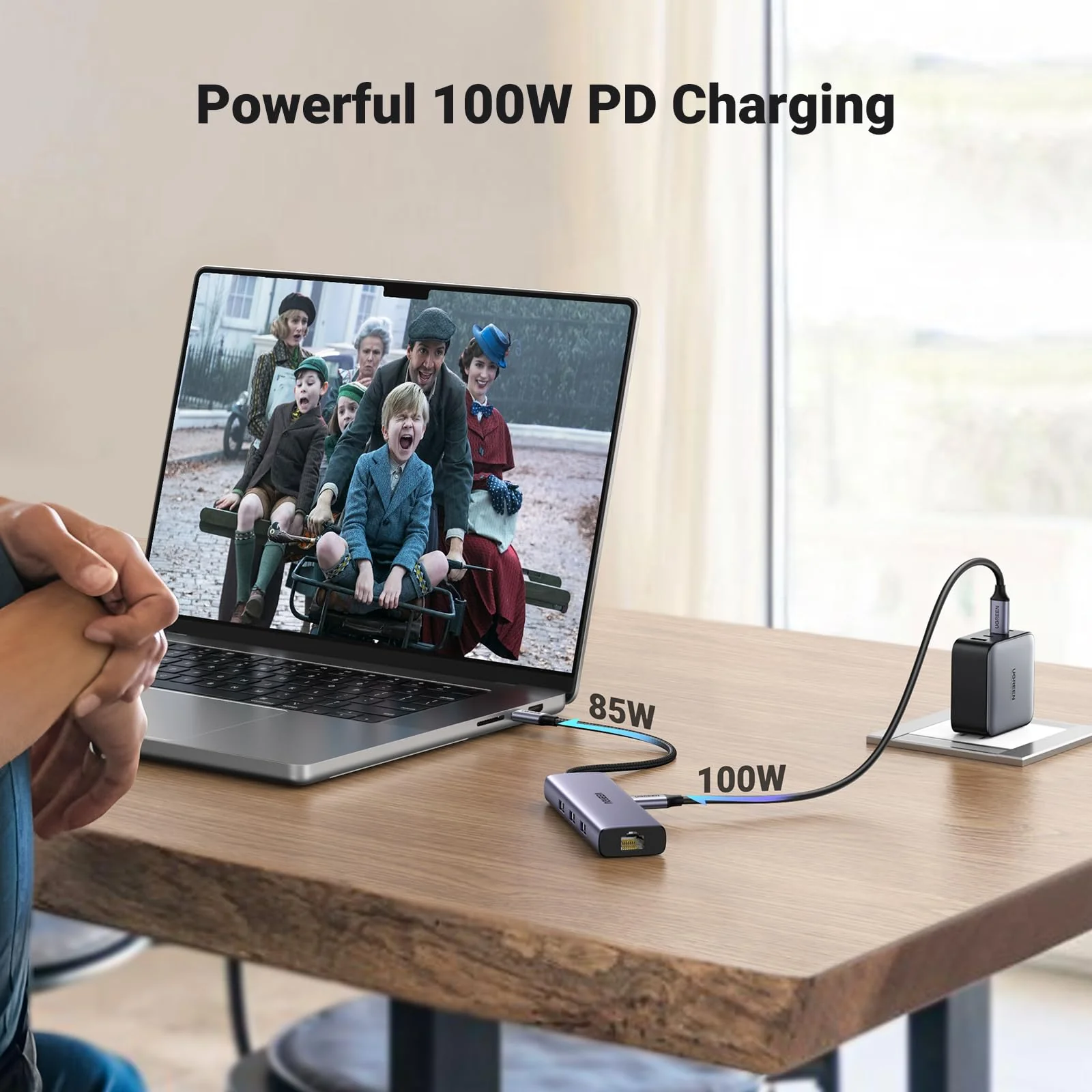 UGREEN Revodok 6 in 1 USB C Hub Gigabit Ethernet Adapter with 4K HDMI - Image 3