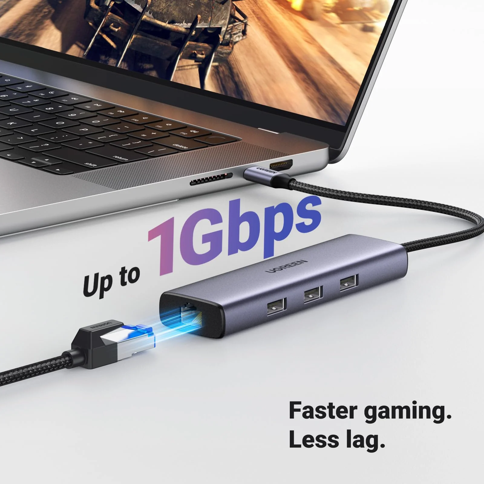 UGREEN Revodok 6 in 1 USB C Hub Gigabit Ethernet Adapter with 4K HDMI - Image 4