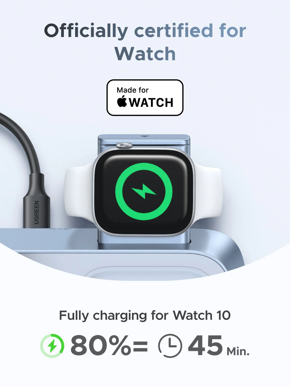 UGREEN MagFlow 3-in-1 Magnetic Wireless Charger (Qi2 25W, MagSafe-Compatible) - Image 4