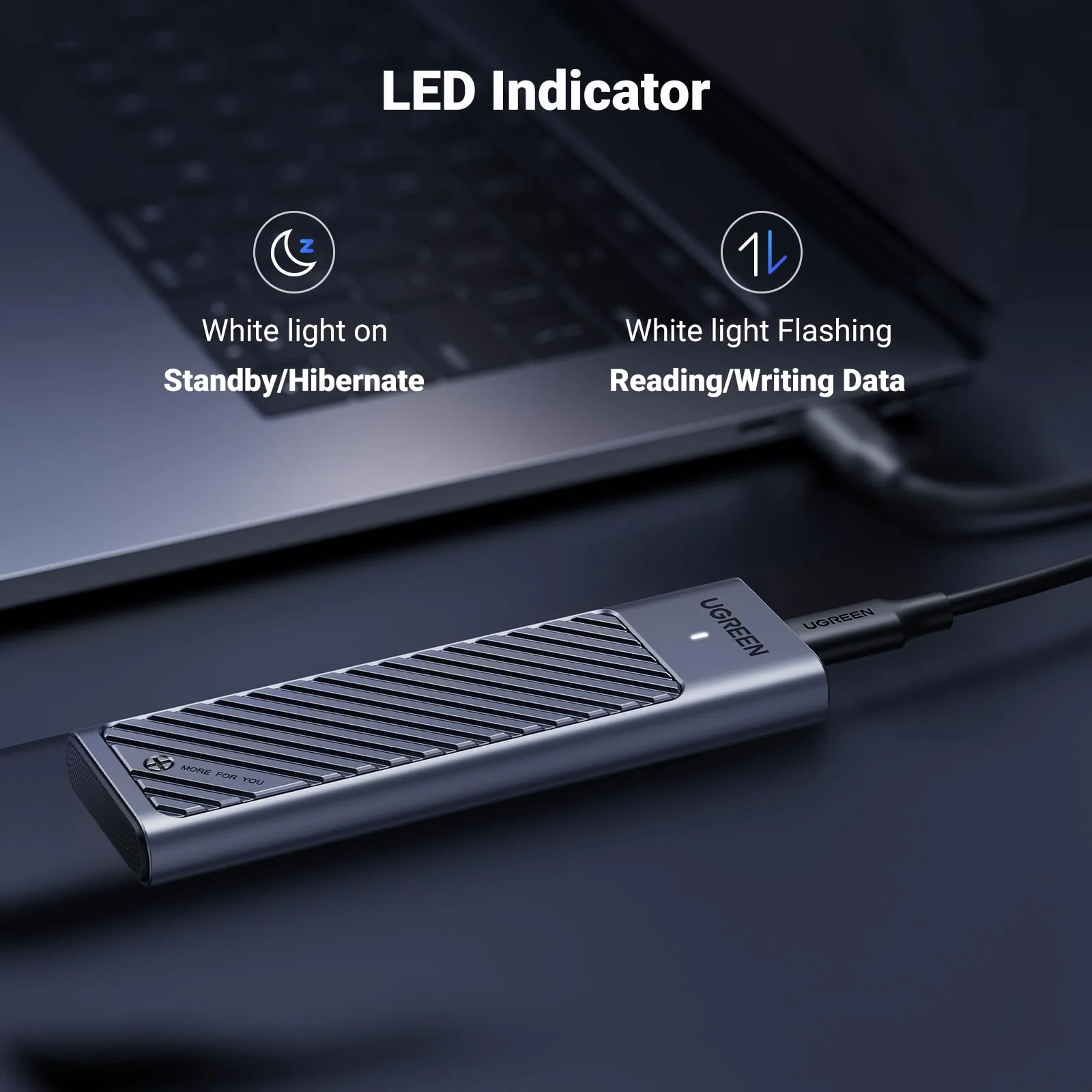 UGREEN M.2 NVMe SATA SSD Enclosure - Image 7