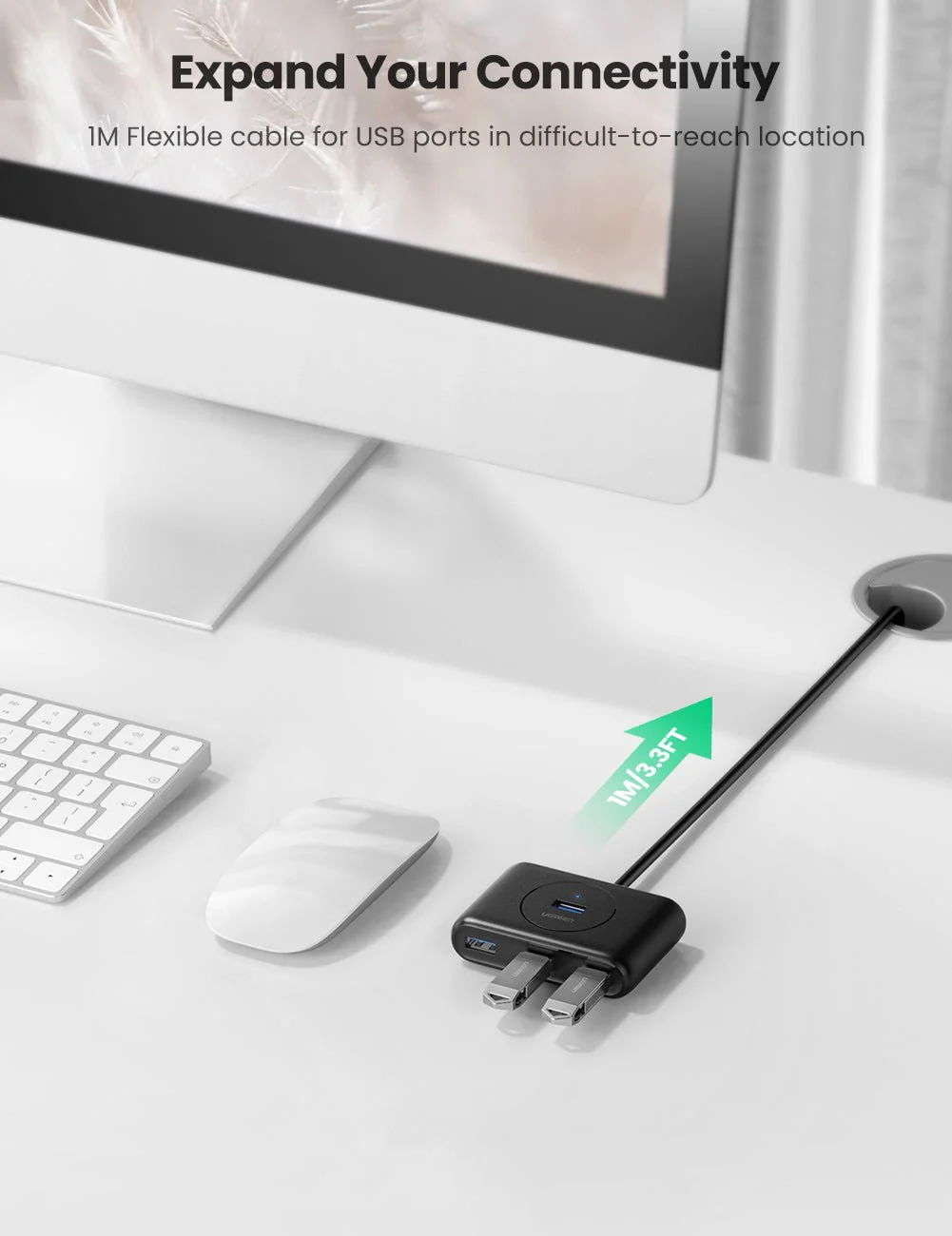 UGREEN 4-in-1 USB 3.0 Data Hub - Image 7