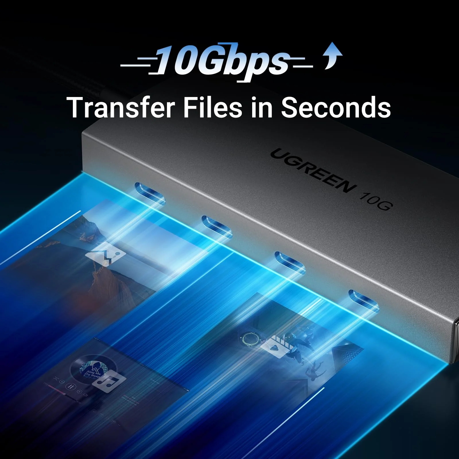 UGREEN USB C Hub 10Gbps, 4 Ports USB 3.2 Adapter - Image 3