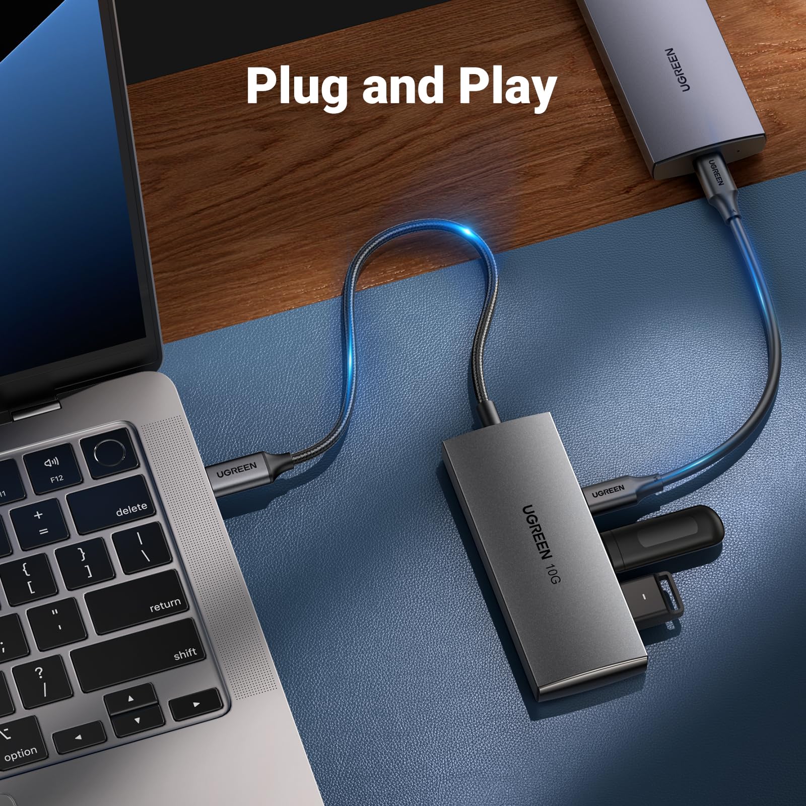 UGREEN USB C Hub 10Gbps, 4 Ports USB 3.2 Adapter - Image 4