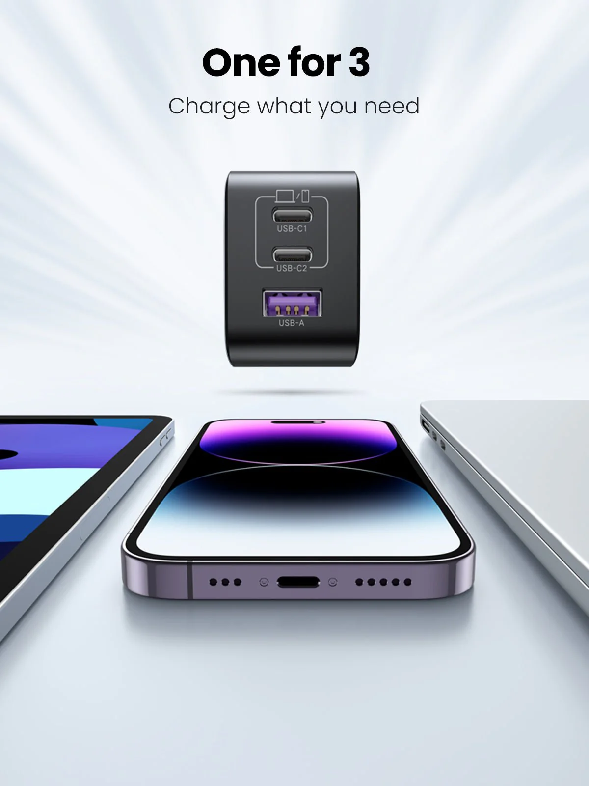 UGREEN Nexode 65W 3-Port Charger - Image 4