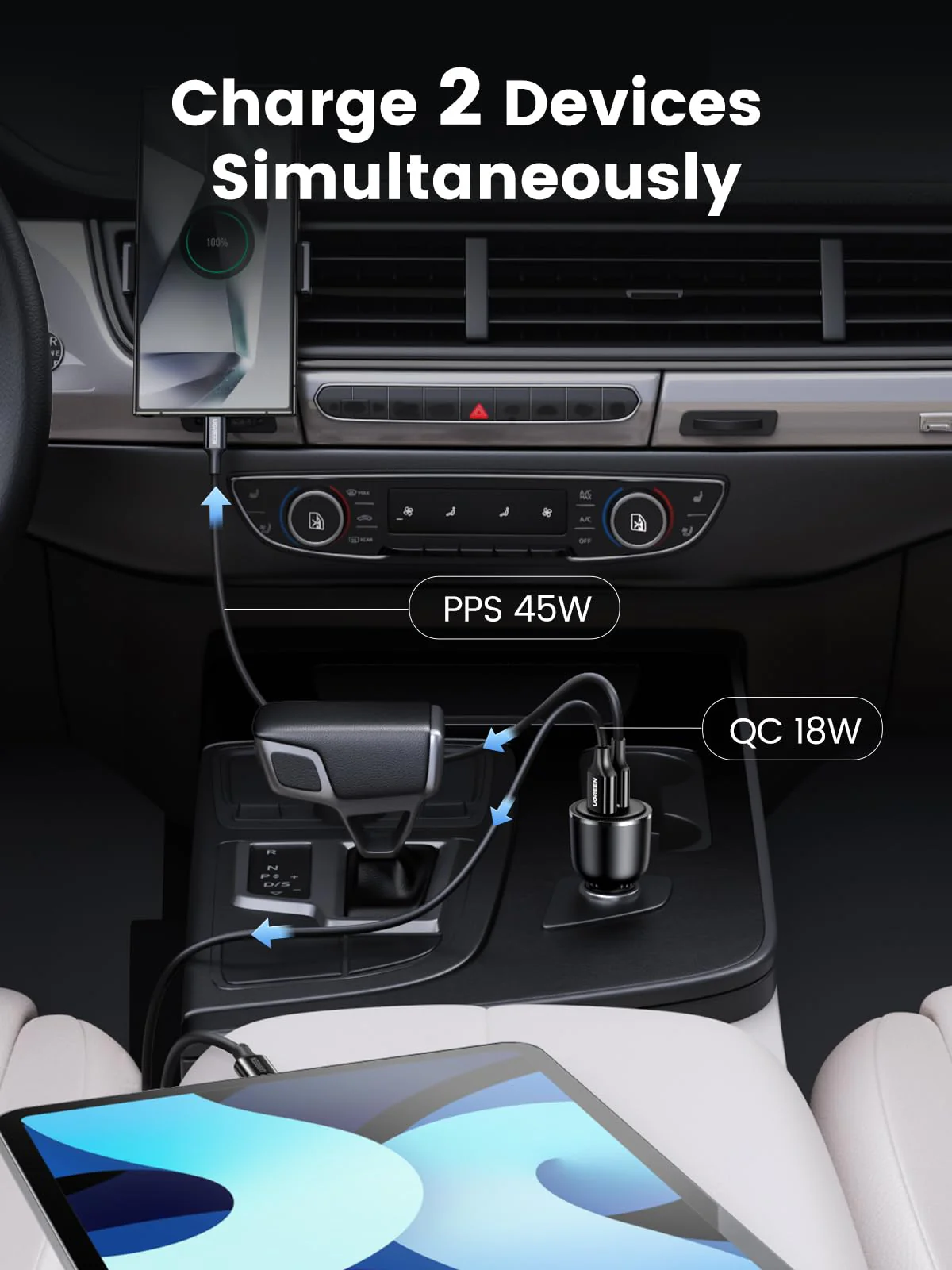 UGREEN 63W USB C Car Charger Adapter - Image 4