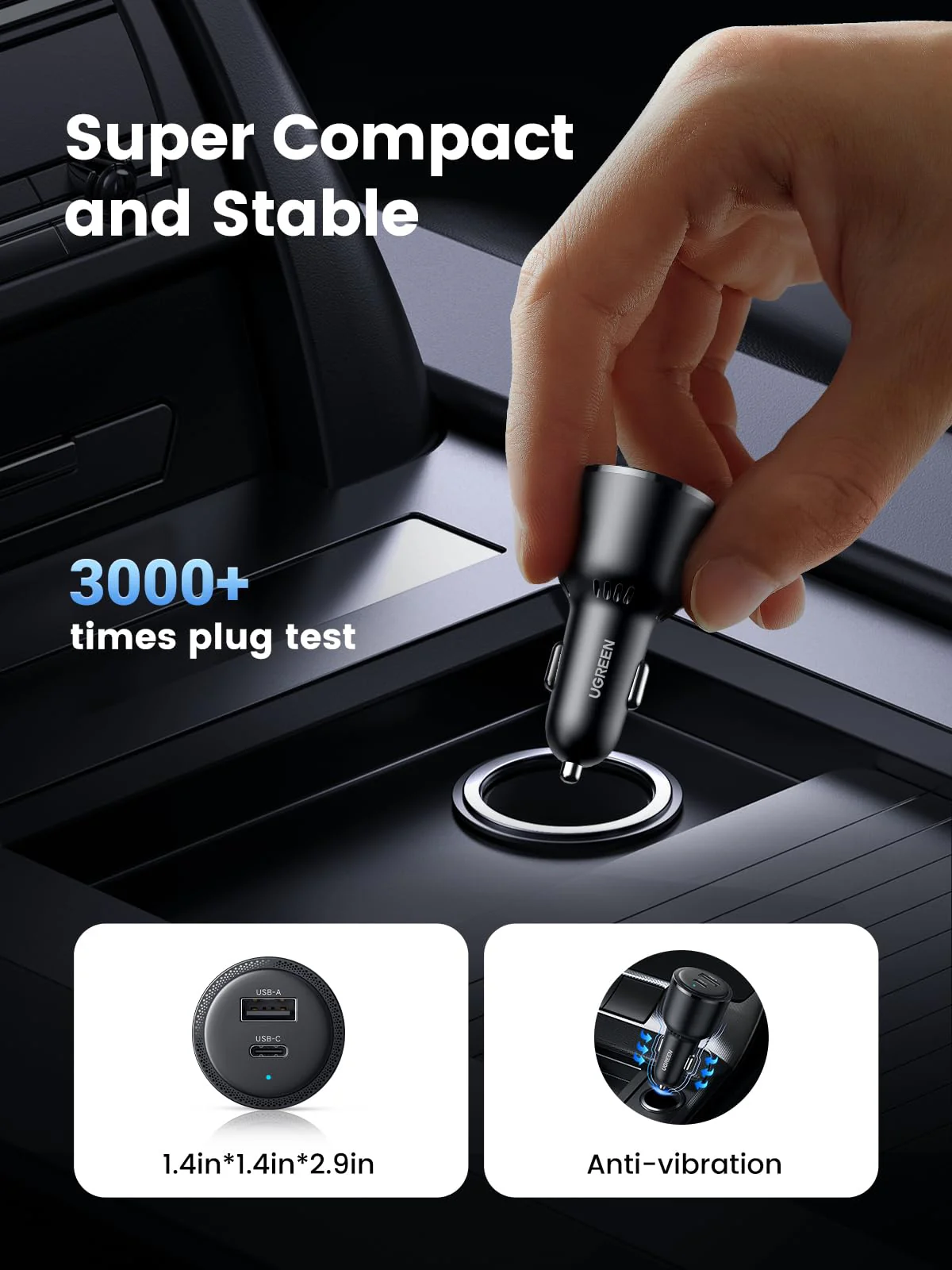 UGREEN 63W USB C Car Charger Adapter - Image 6