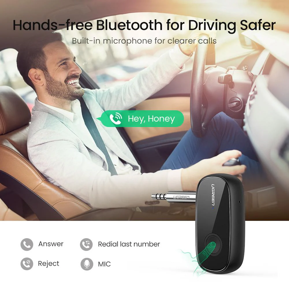 UGREEN Bluetooth 5.1 Aux Car Adapter - Image 5