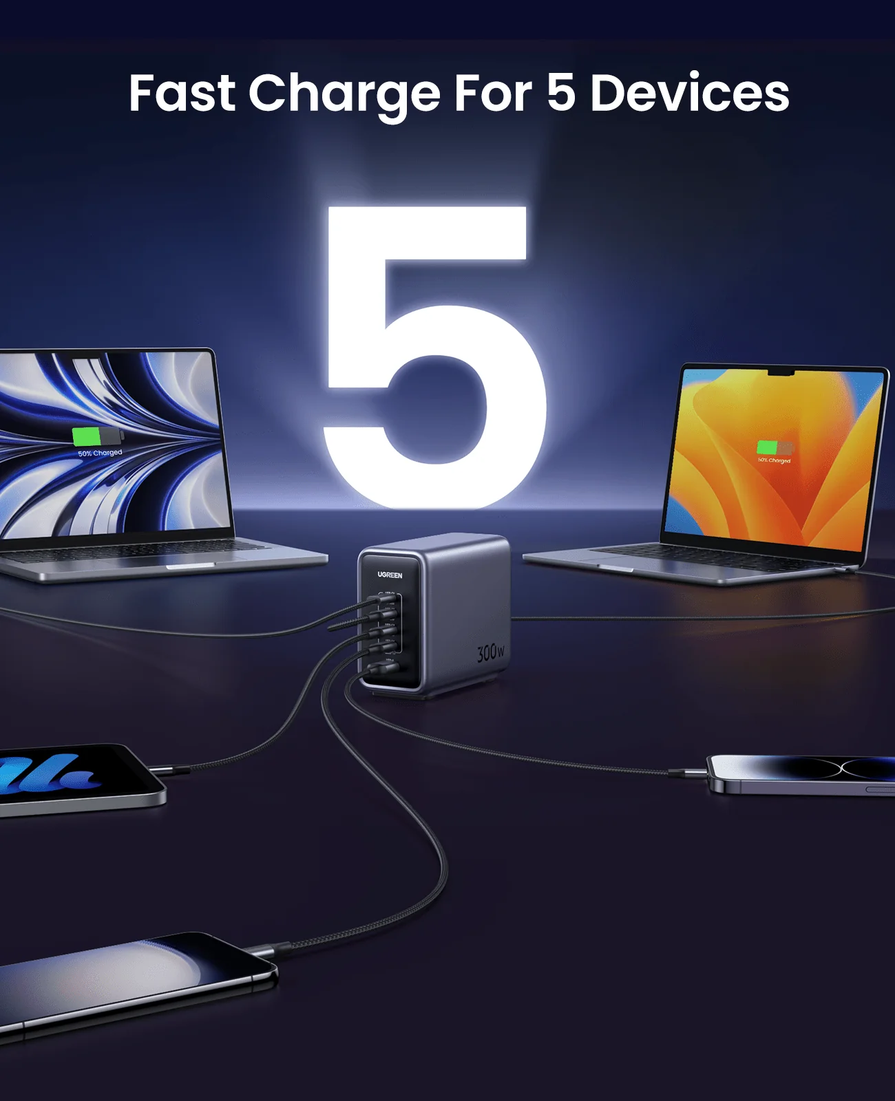 (Bundle) Nexode 300W Charger + 6.6FT 100W USB-C Cable 4 Pack - Image 4