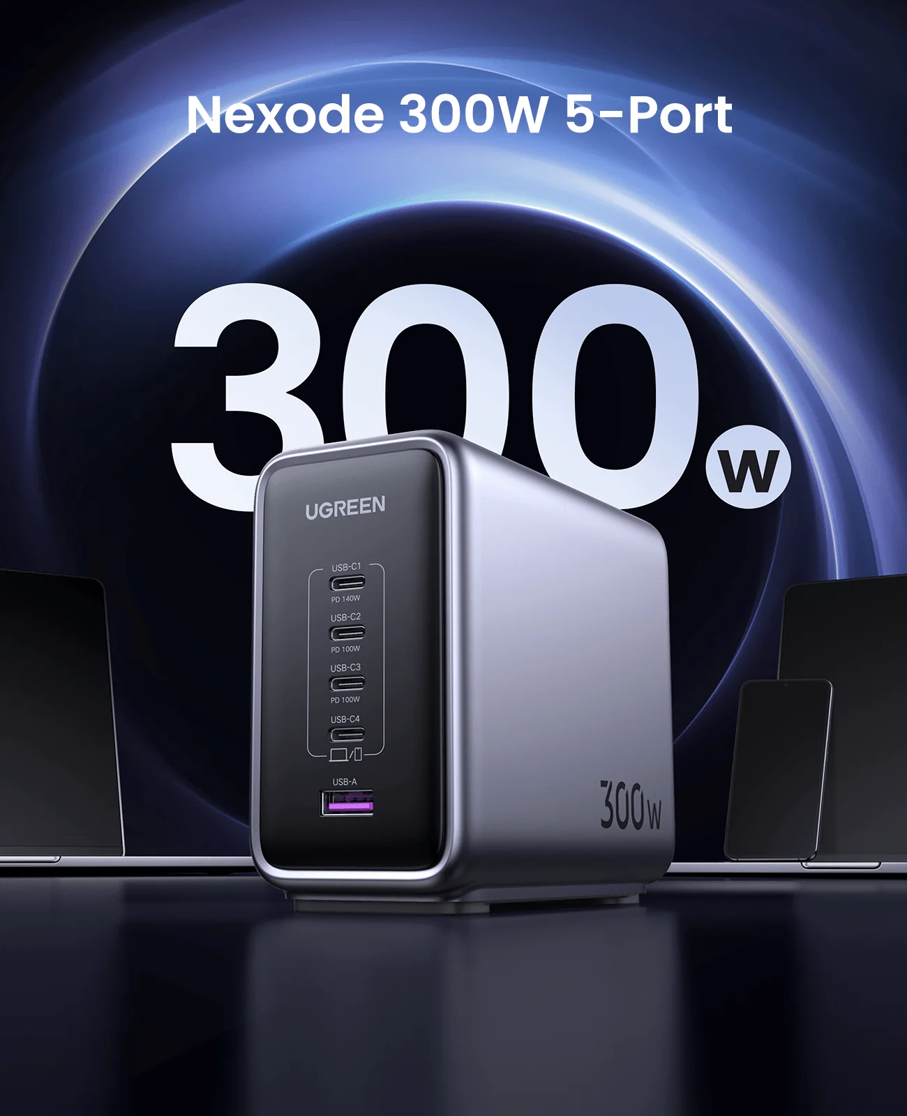 (Bundle) Nexode 300W Charger + 6.6FT 100W USB-C Cable 2 Pack - Image 3