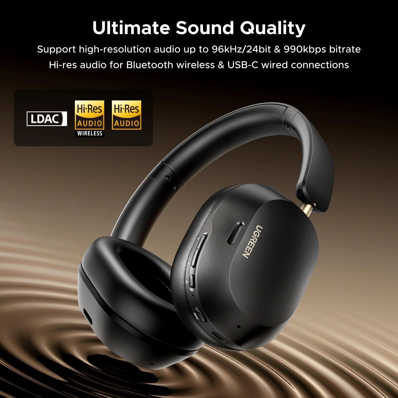 UGREEN HiTune MAX 5C  Bluetooth Headphones (Over-Ear, Noise-Canceling, Hi-Res) - Image 4