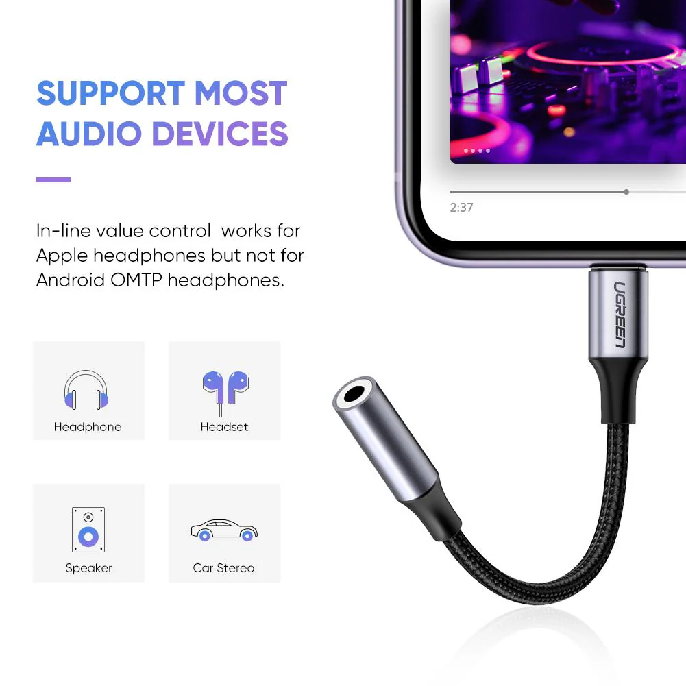 UGREEN Lightning to 3.5mm Adapter Apple MFi Certified - Image 8