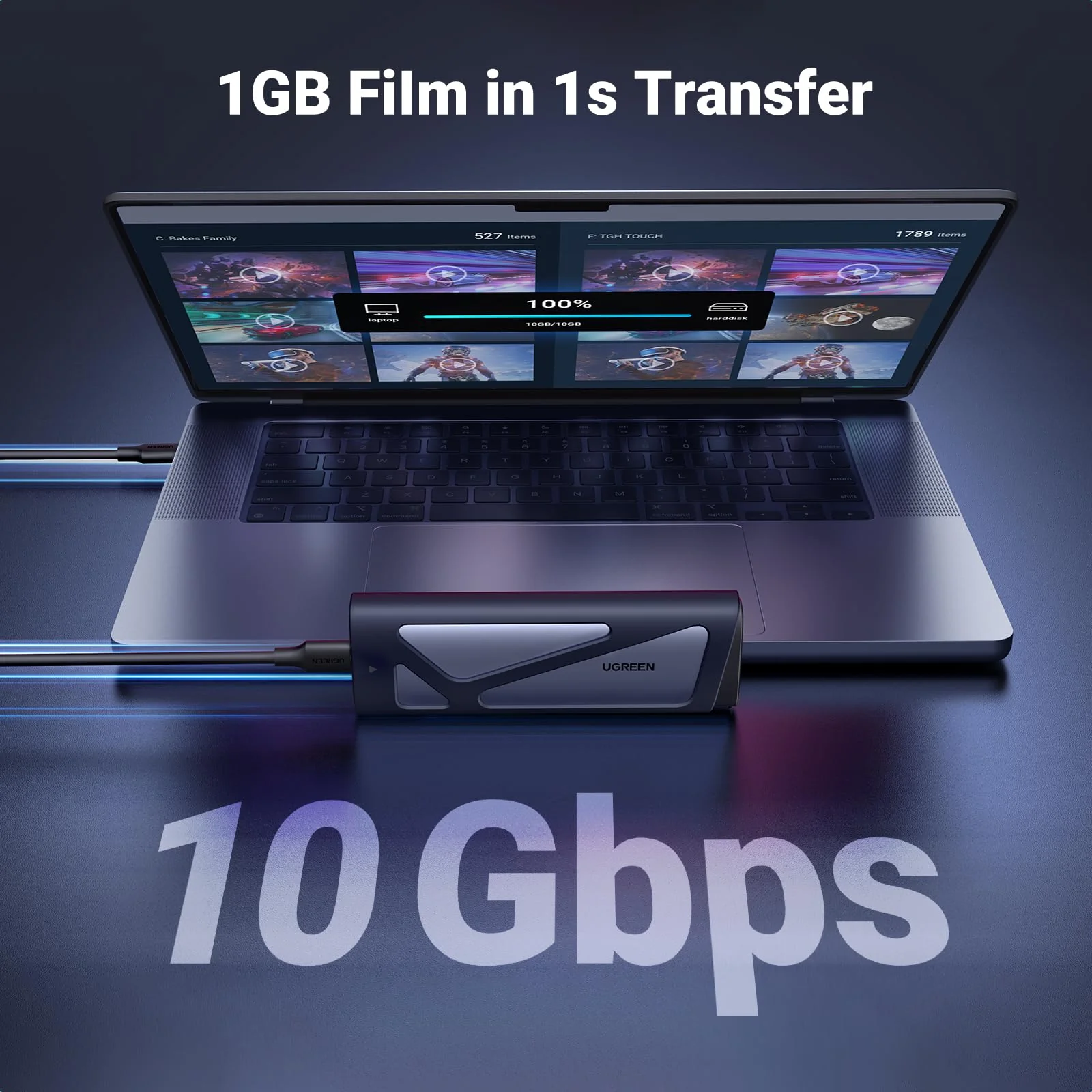 UGREEN M.2 NVMe SATA SSD Enclosure 10Gbps USB 3.2 Gen 2 - Image 2