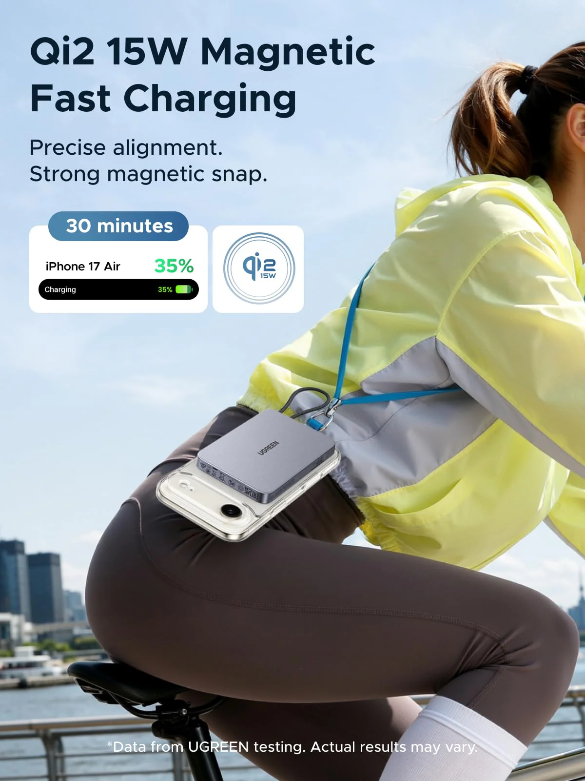 UGREEN MagFlow Air Magnetic Power Bank (10000mAh, Qi2 15W) - Image 4
