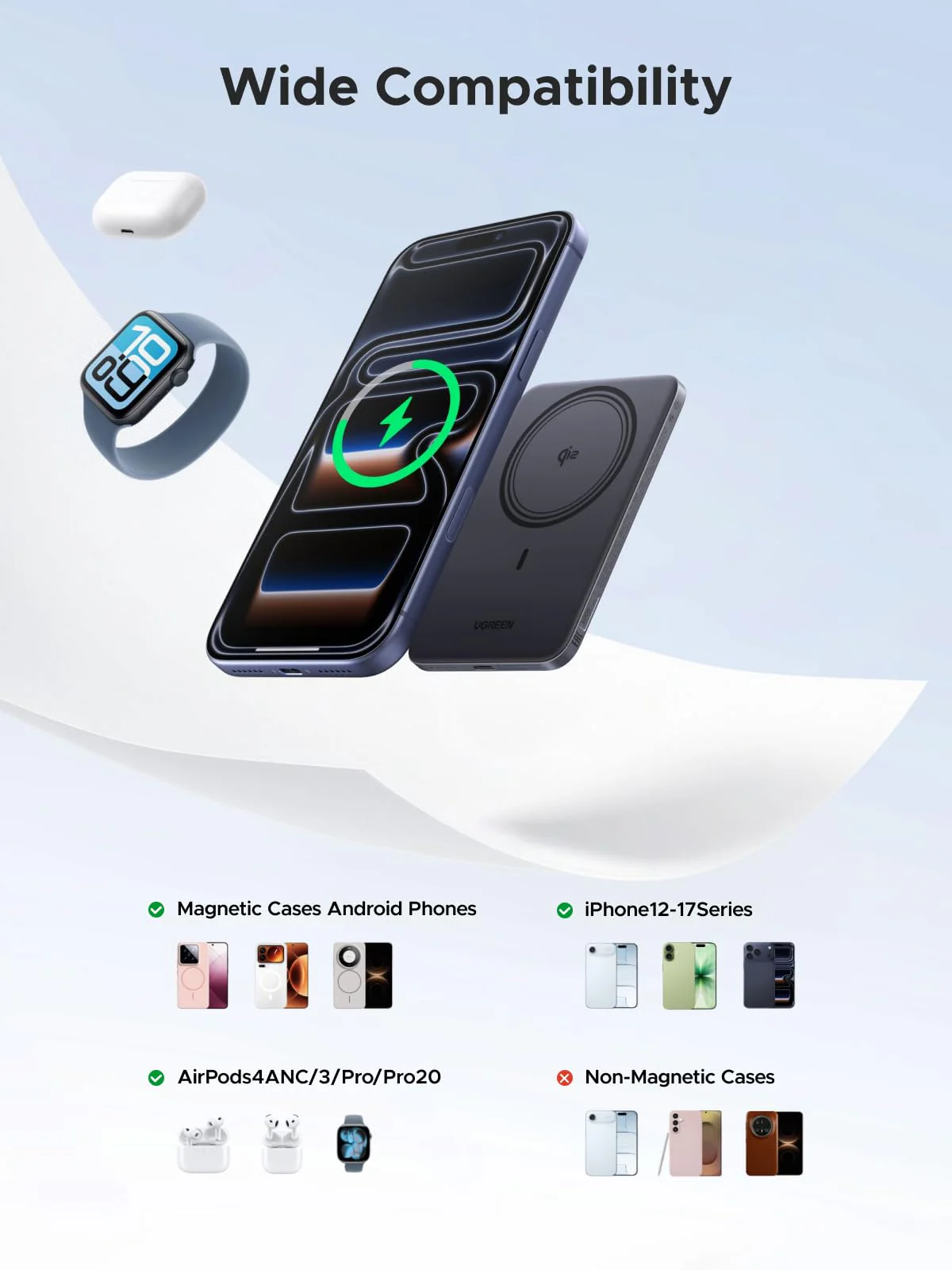 UGREEN MagFlow Air Magnetic Power Bank (5000mAh, Qi2 15W) - Image 10