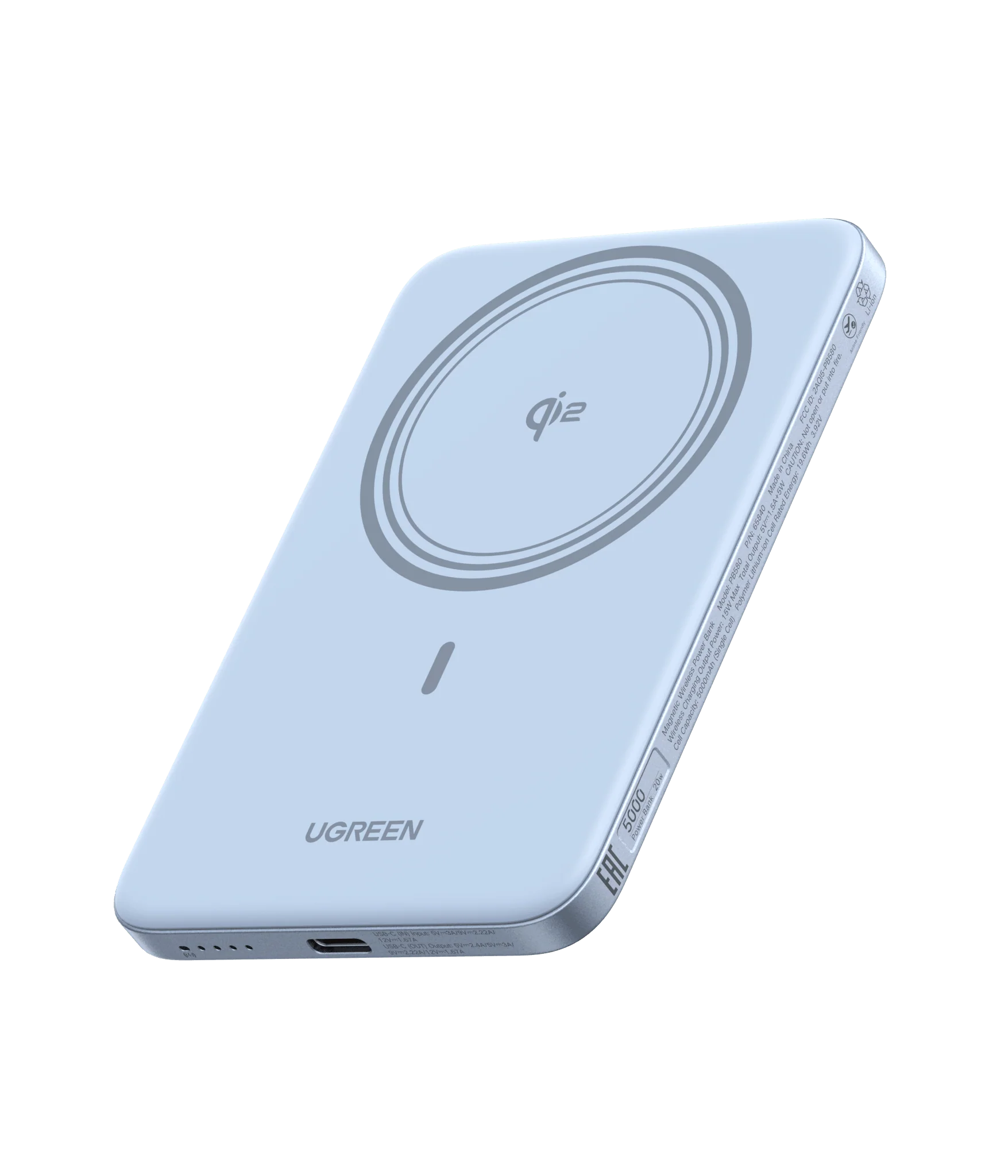 UGREEN MagFlow Air Magnetic Power Bank (5000mAh, Qi2 15W) - Image 12