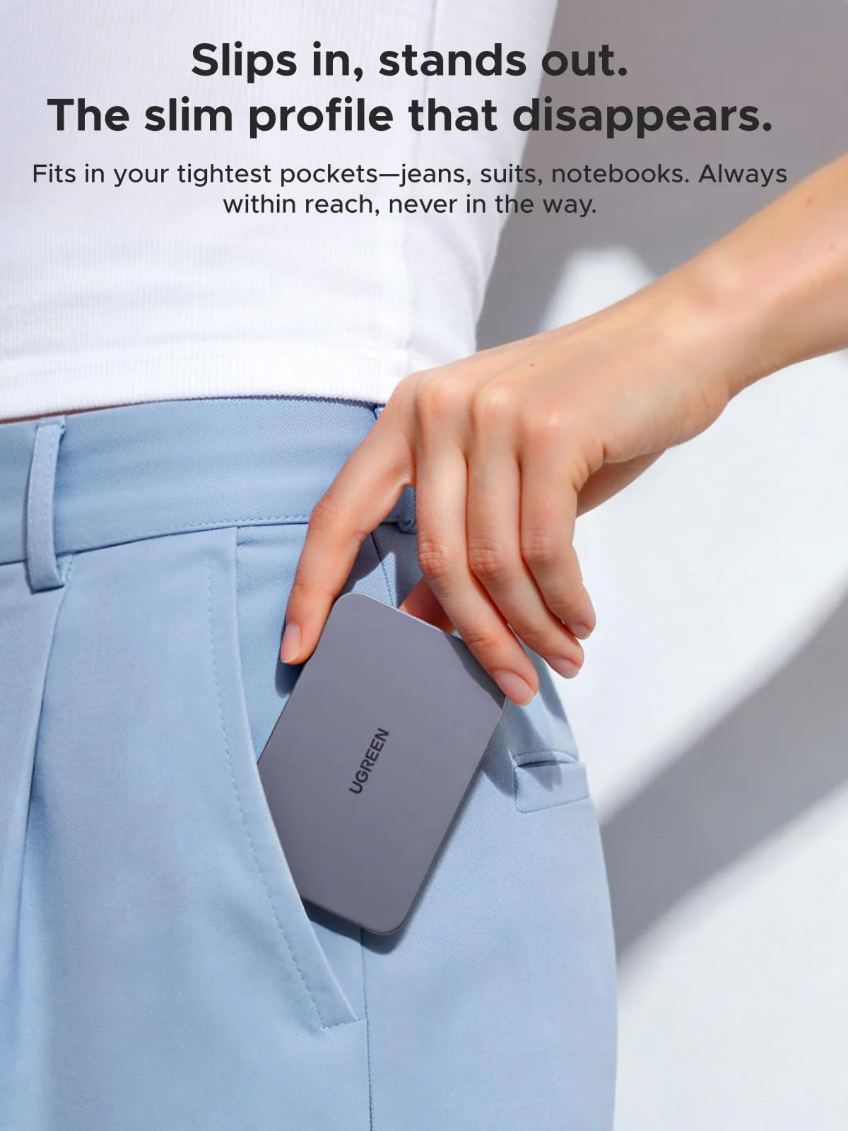 UGREEN MagFlow Air Magnetic Power Bank (5000mAh, Qi2 15W) - Image 7