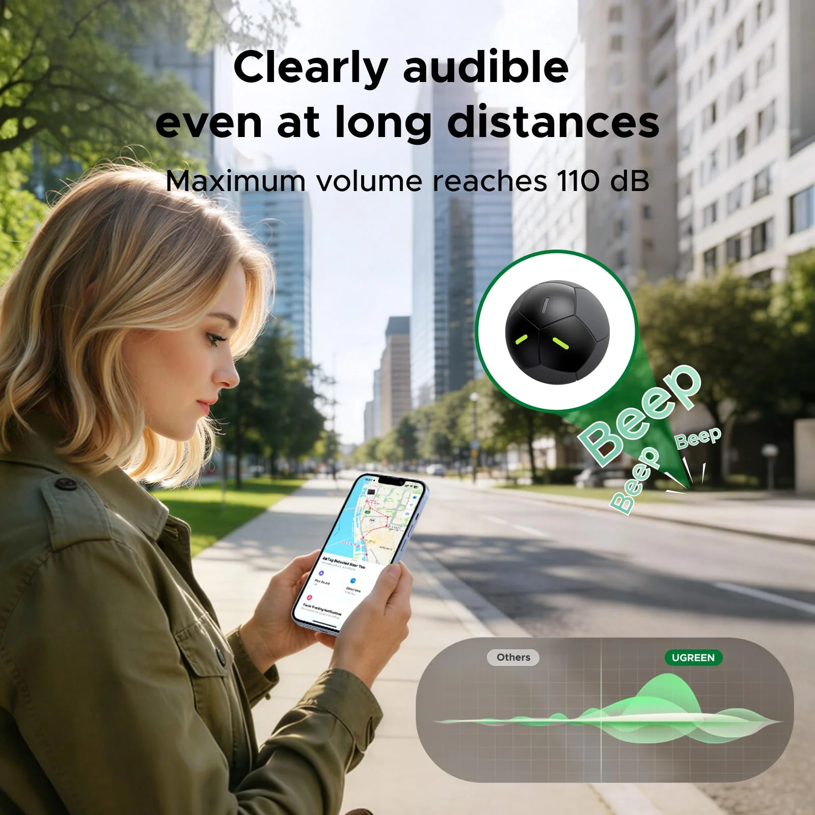 Soccer Ball UGREEN Bluetooth Tracker for Apple Find My - Image 5