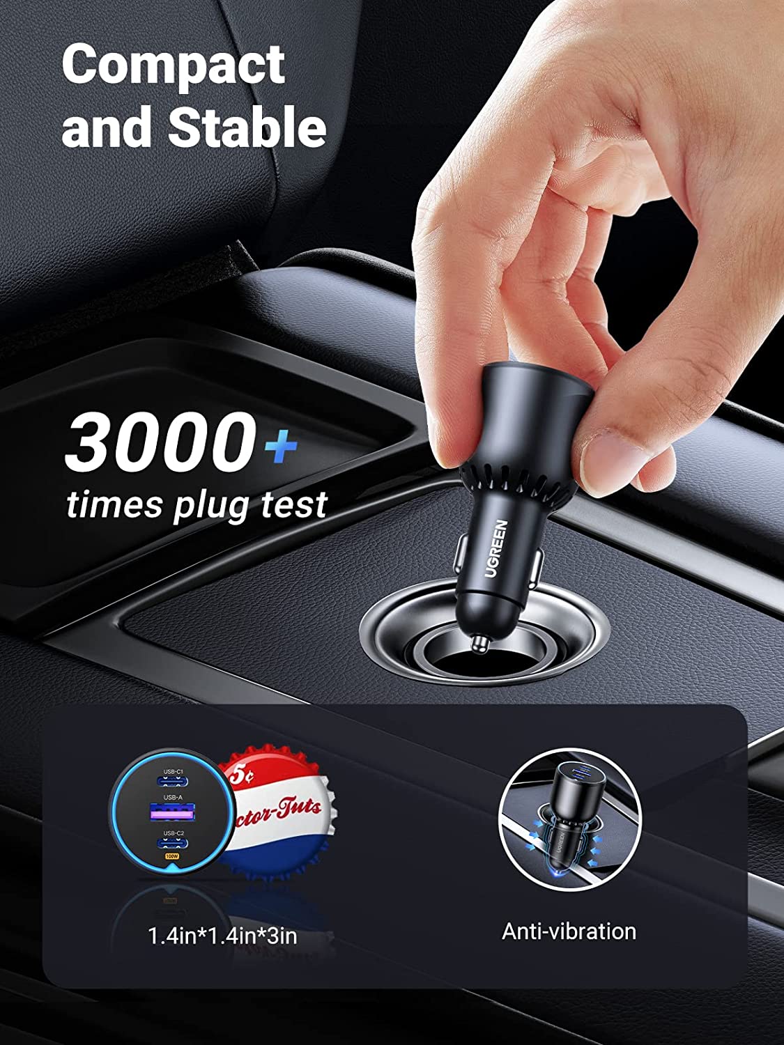UGREEN 130W USB-C Car Charger - Image 7
