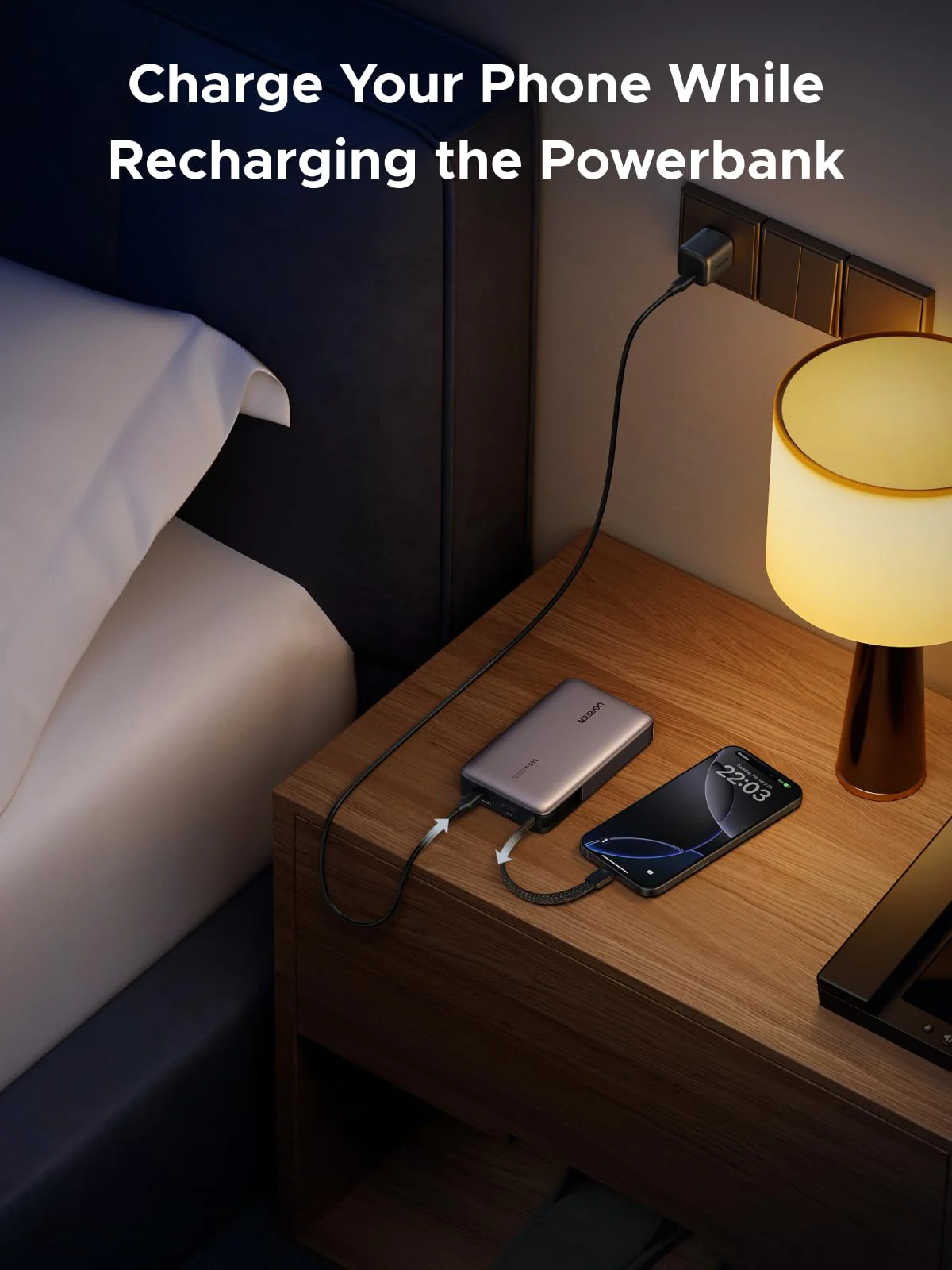 UGREEN Nexode Power Bank 20000mAh 145W with Built-in USB-C Cable - Image 7