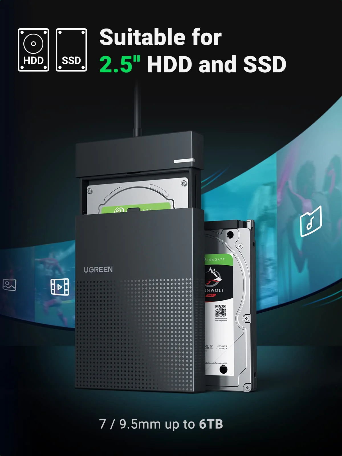 UGREEN 2.5 Inch USB Hard Drive Enclosure - Image 7