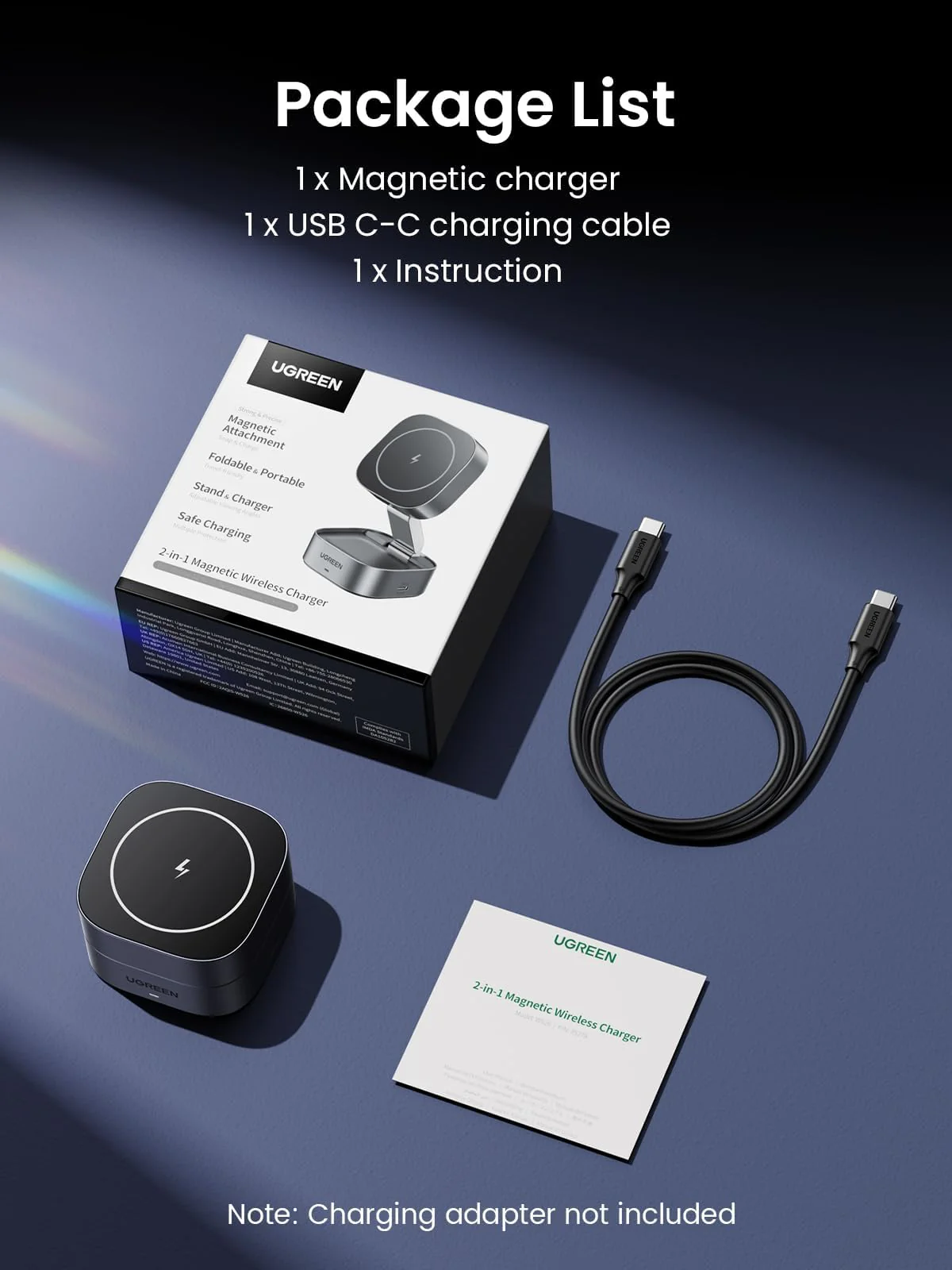 UGREEN 2-in-1 Foldable Wireless Fast Charging Station - Image 7
