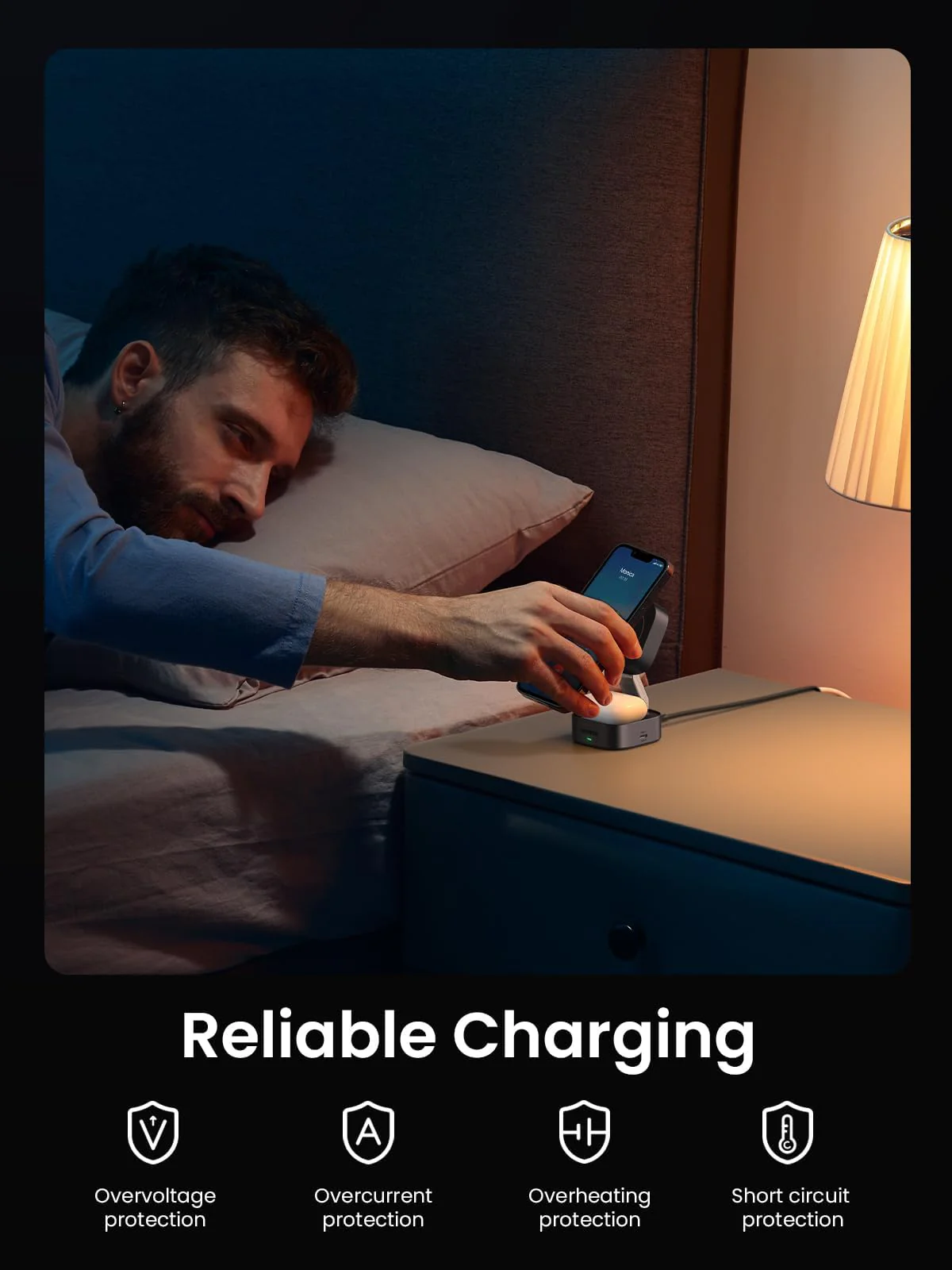 UGREEN 2-in-1 Foldable Wireless Fast Charging Station - Image 8