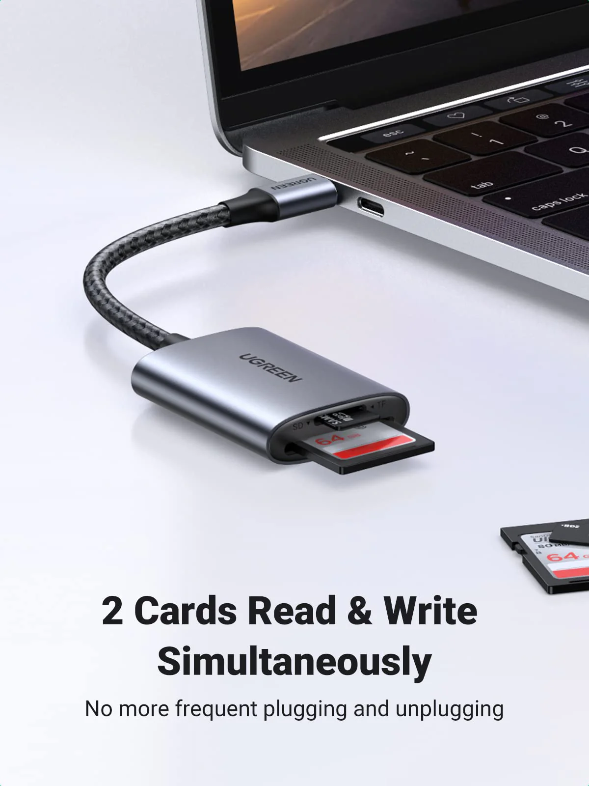 UGREEN 2 in 1 USB C SD Card Reader - Image 3