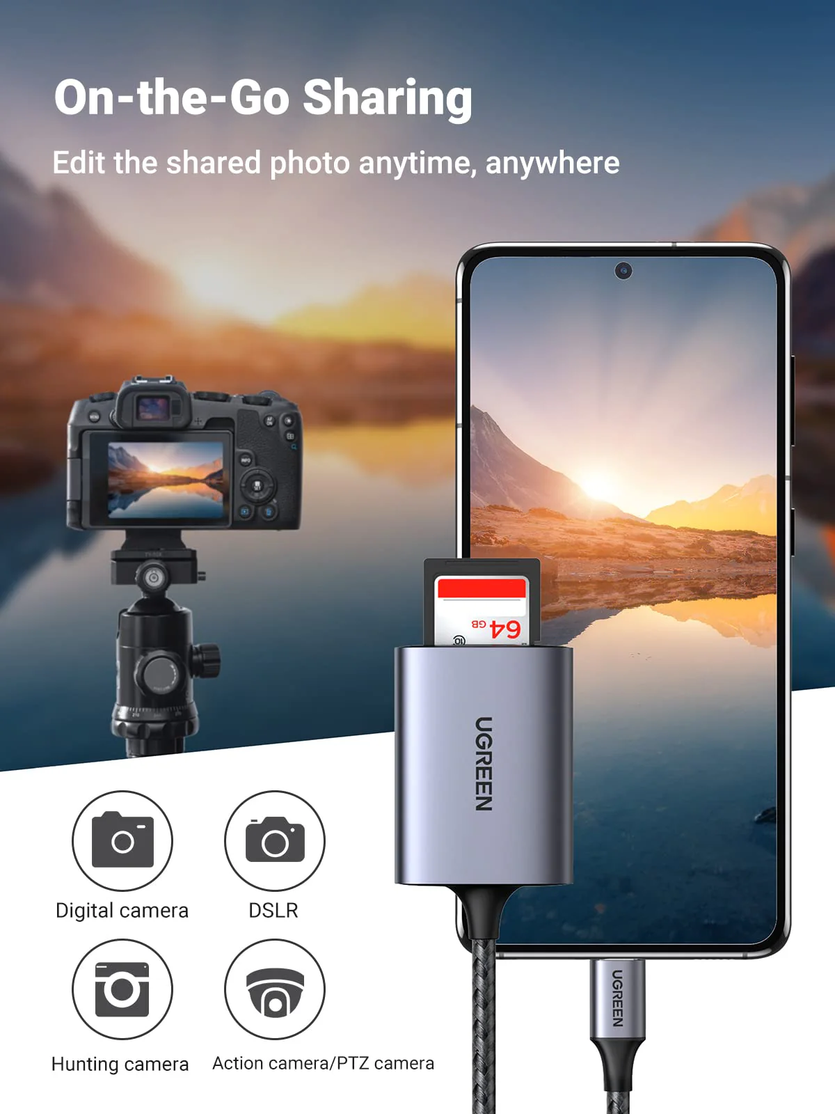 UGREEN 2 in 1 USB C SD Card Reader - Image 6