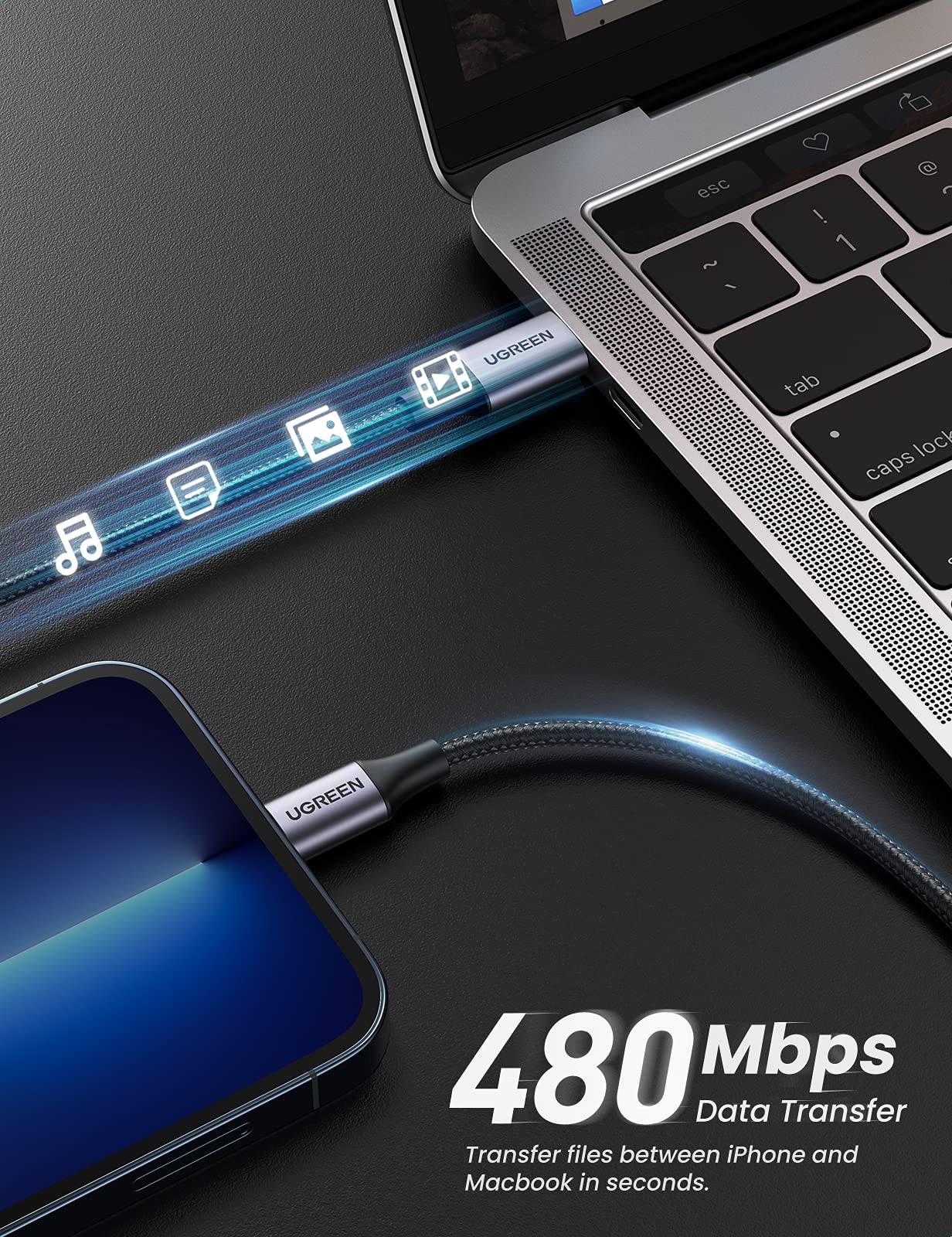 UGREEN 20W USB C to Lightning Cable 3.3FT - Image 5