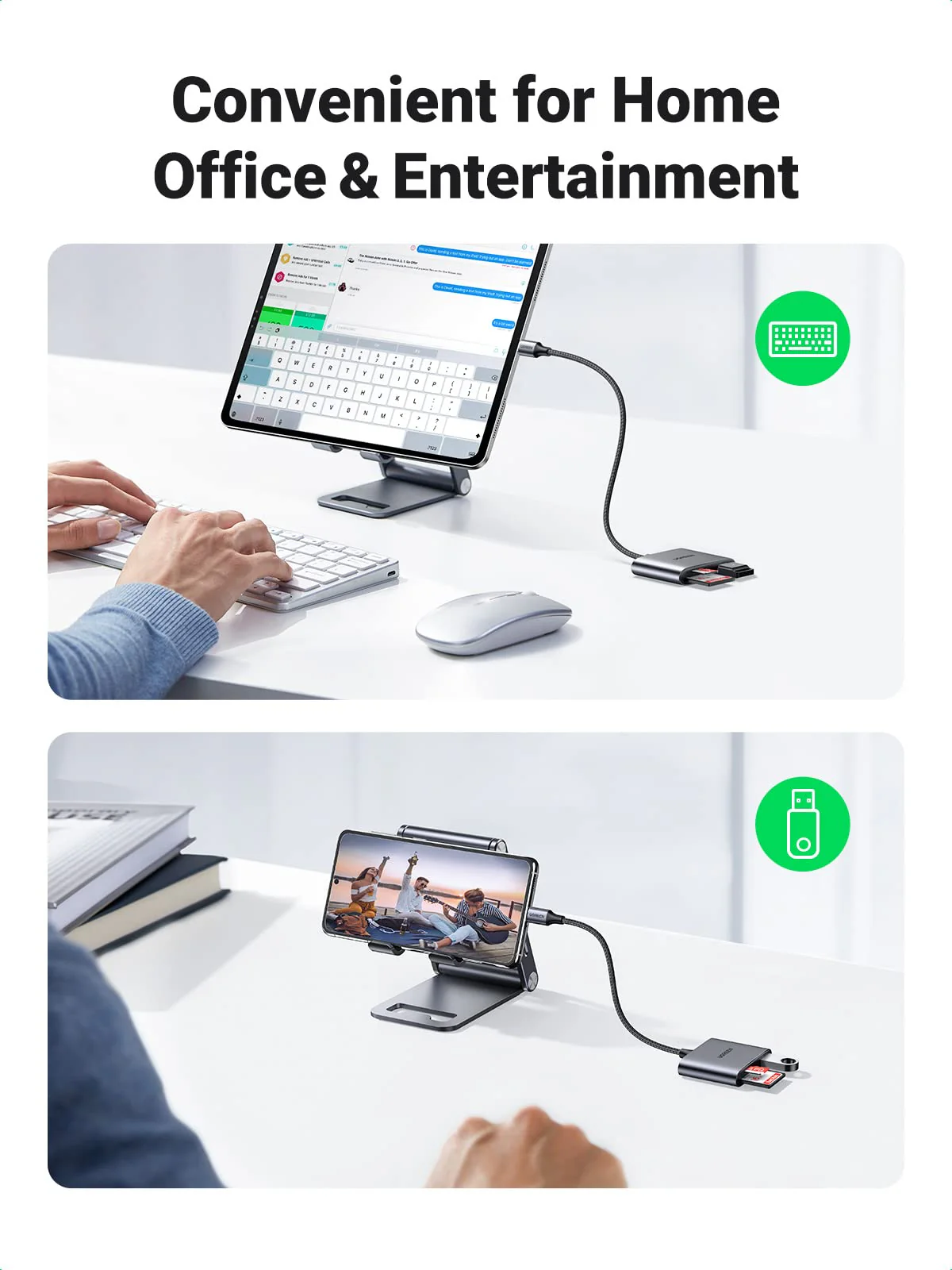 UGREEN 3-in-1 USB C SD Card Reader - Image 3