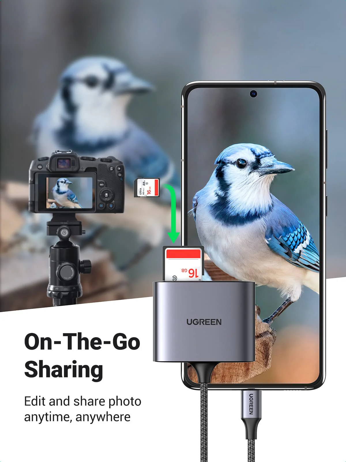 UGREEN 3-in-1 USB C SD Card Reader - Image 7