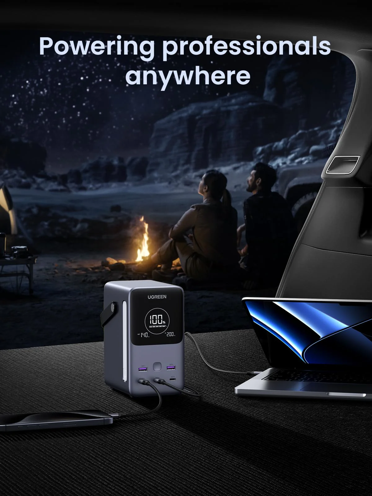 UGREEN Portable Power Station 48000mAh 300W with Smart Digital Display - Image 8