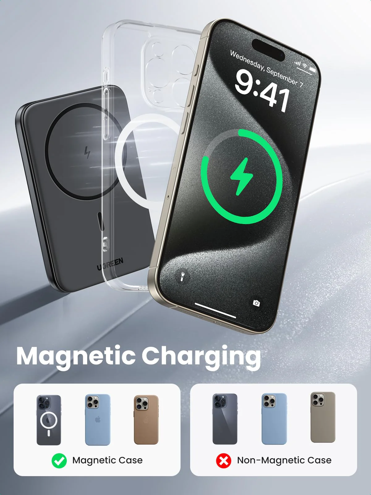 UGREEN 5000mAh MagSafe Power Bank for iPhone - Image 6