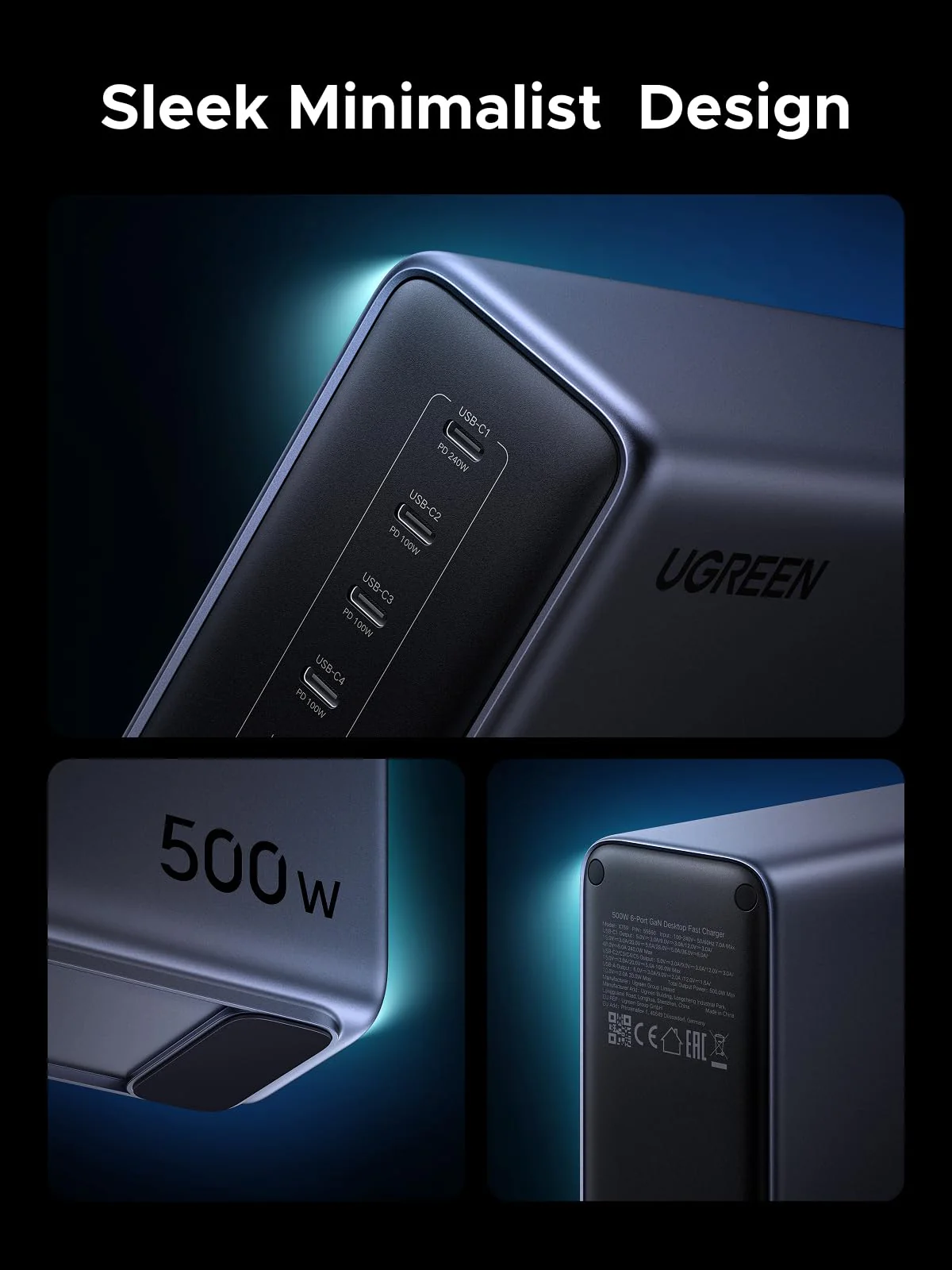UGREEN Nexode 500W 6-Port Desktop Charger - Image 9