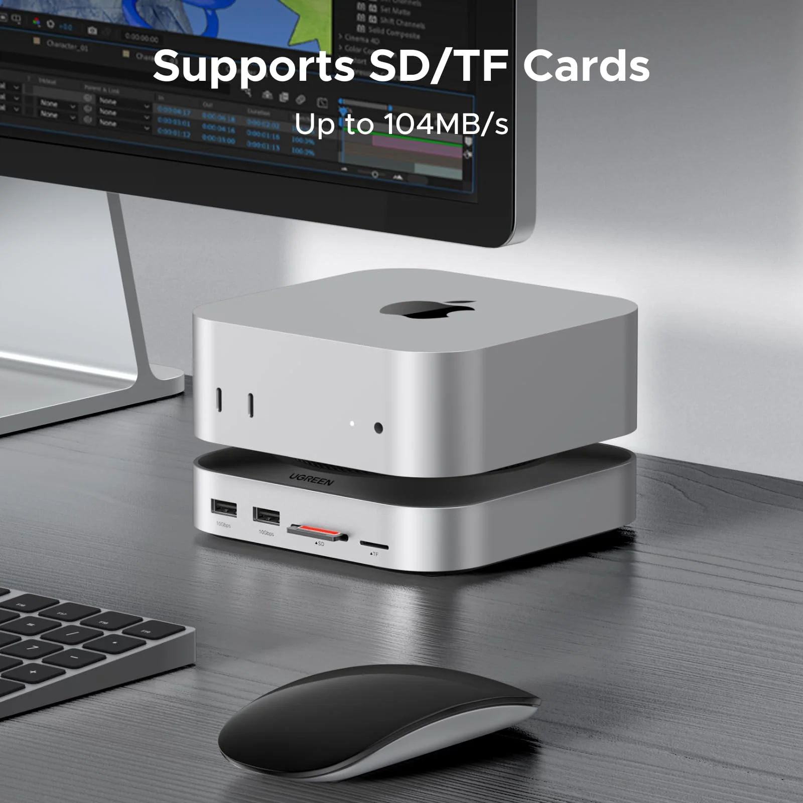 UGREEN Mac mini M4 Dock with 4K144Hz Display Port and SSD Enclosure - Image 3