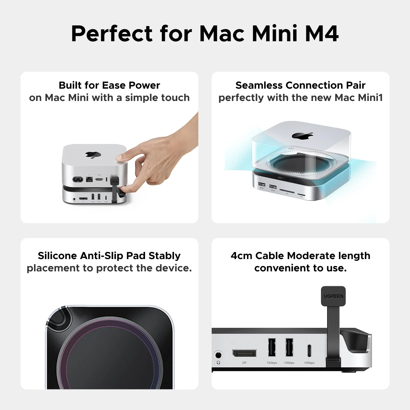 UGREEN Mac mini M4 Dock with 4K144Hz Display Port and SSD Enclosure - Image 6
