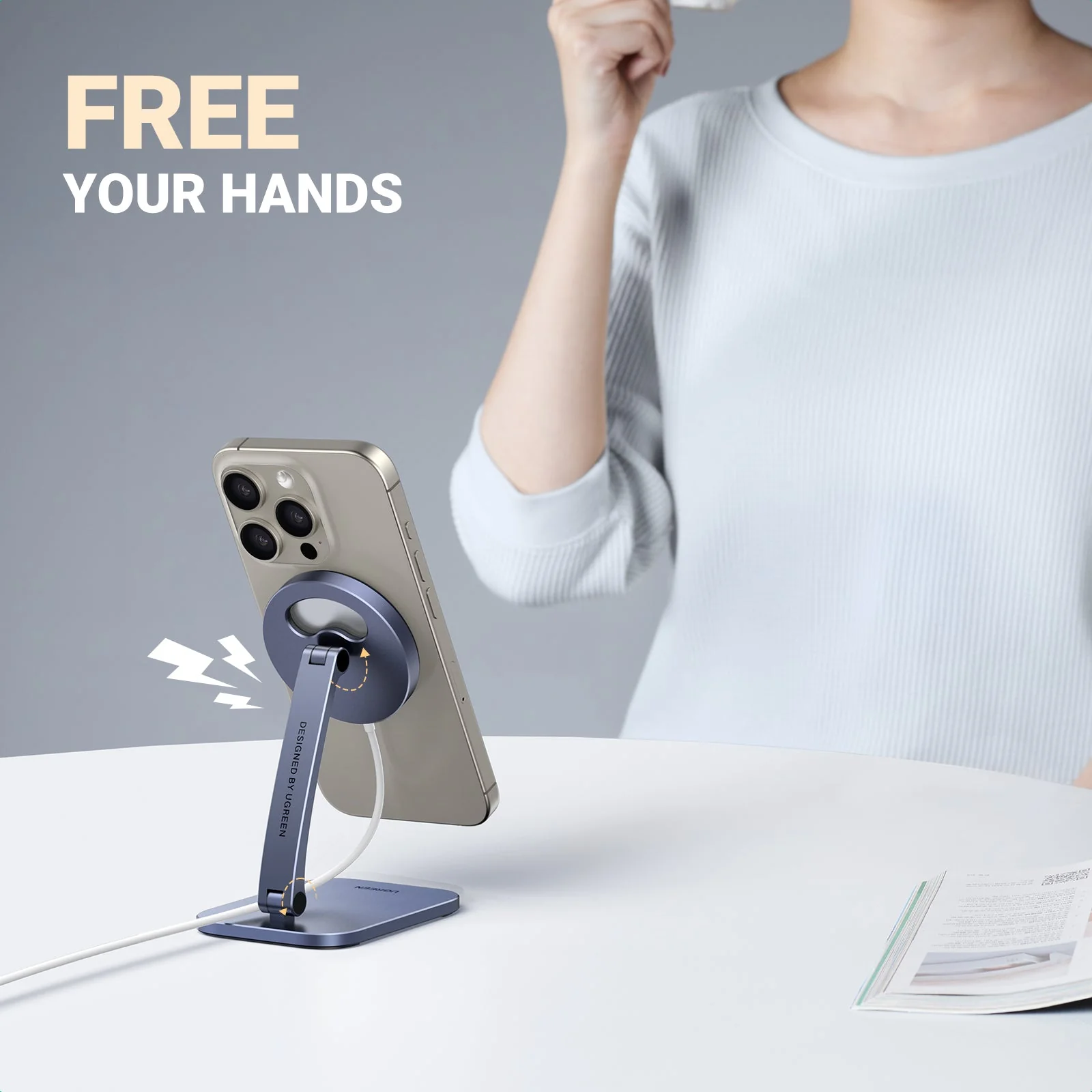 UGREEN MagSafe Foldable Charging Phone Stand - Image 7