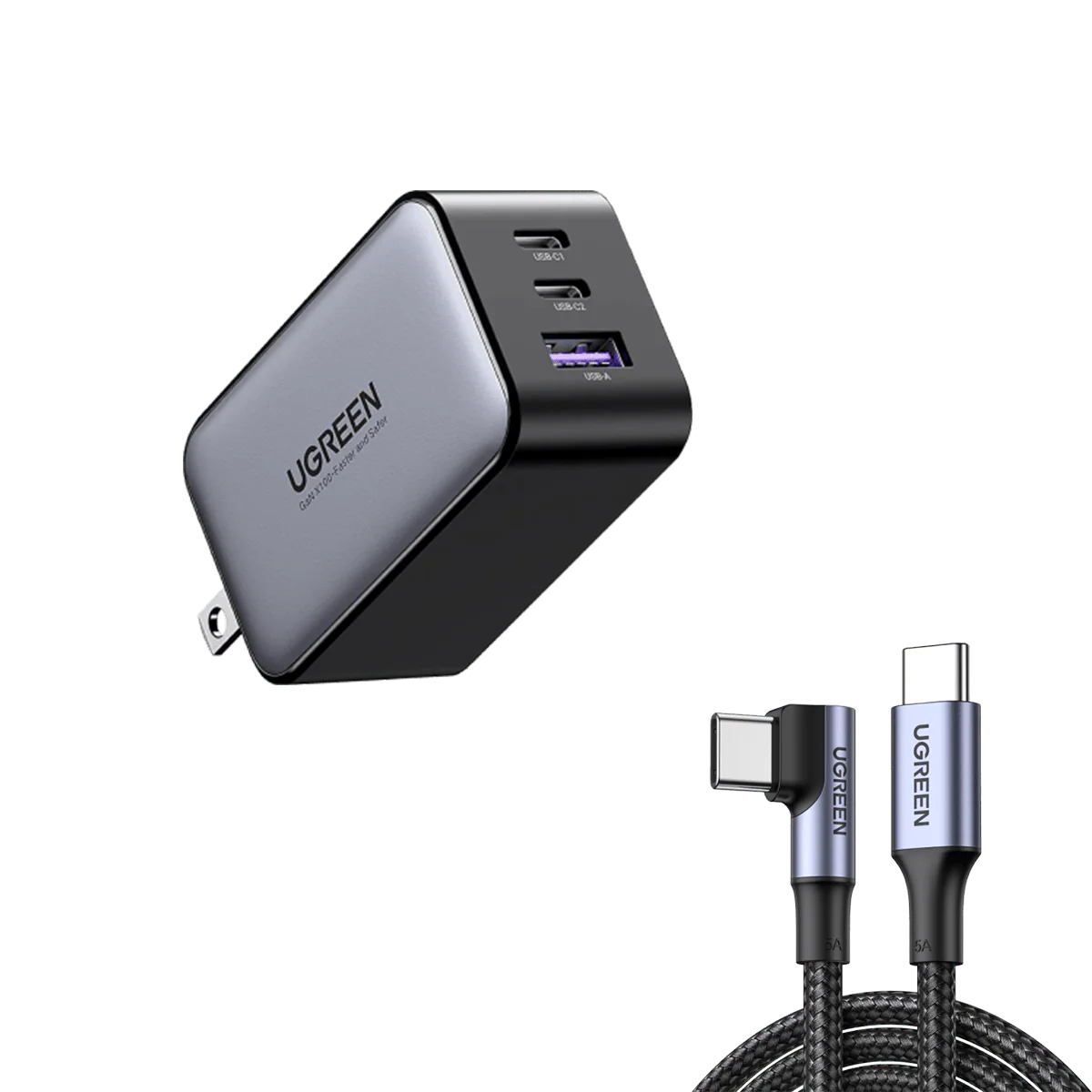 UGREEN Nexode 65W USB C GaN Charger-3 Ports Wall Charger Bundle - Image 9