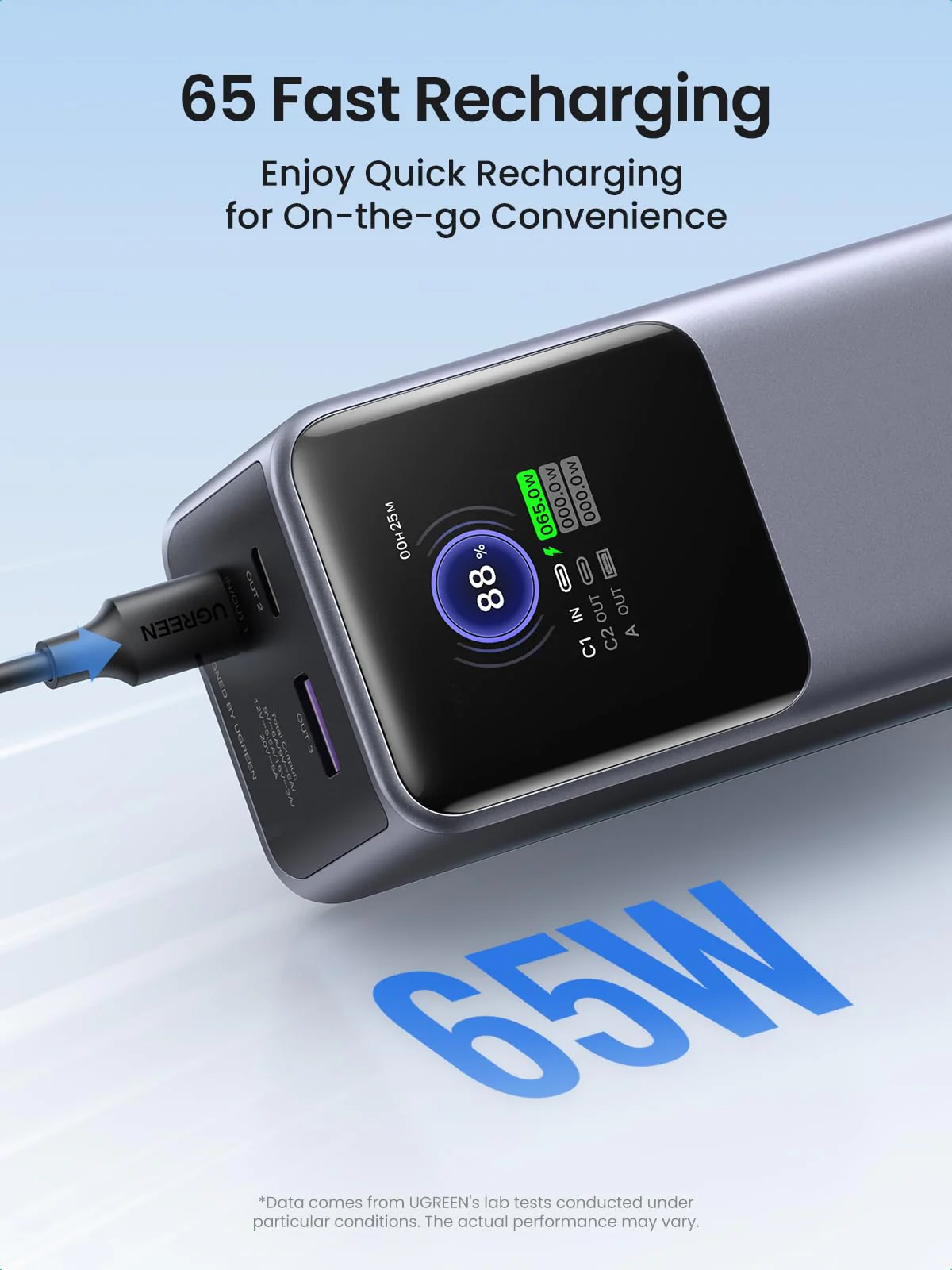 UGREEN Nexode Power Bank 25000mAh 200W with Smart Digital Display - Image 8