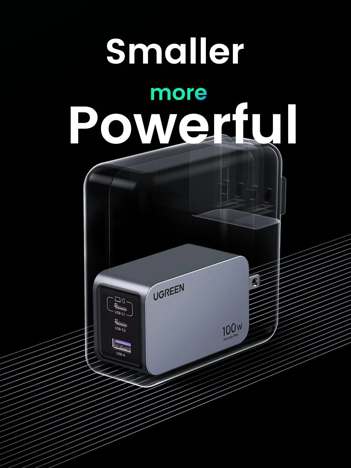 UGREEN Nexode Pro 100W 3-Port Charger - Image 8