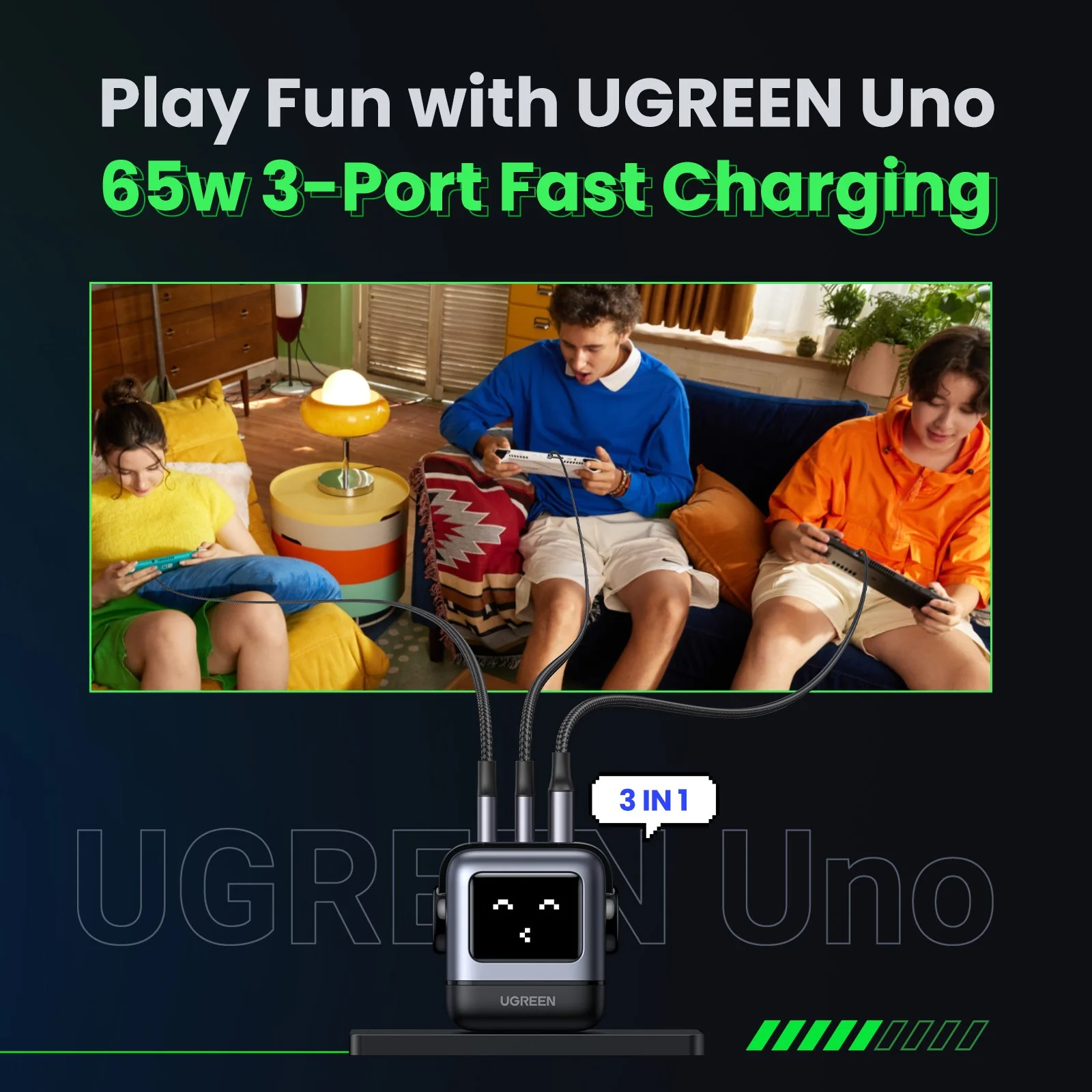 UGREEN Uno 65W 3-Port Charger - Image 9