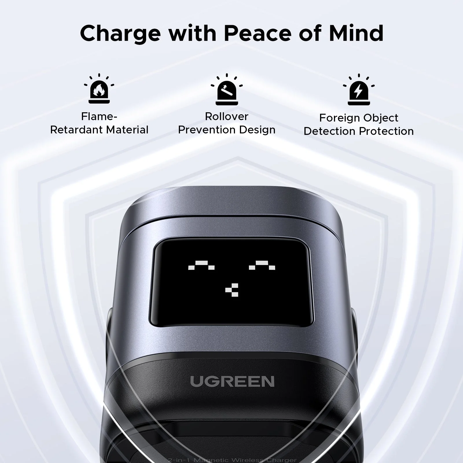 UGREEN Uno 2-in-1 Magnetic Wireless Charger 15W - Image 5