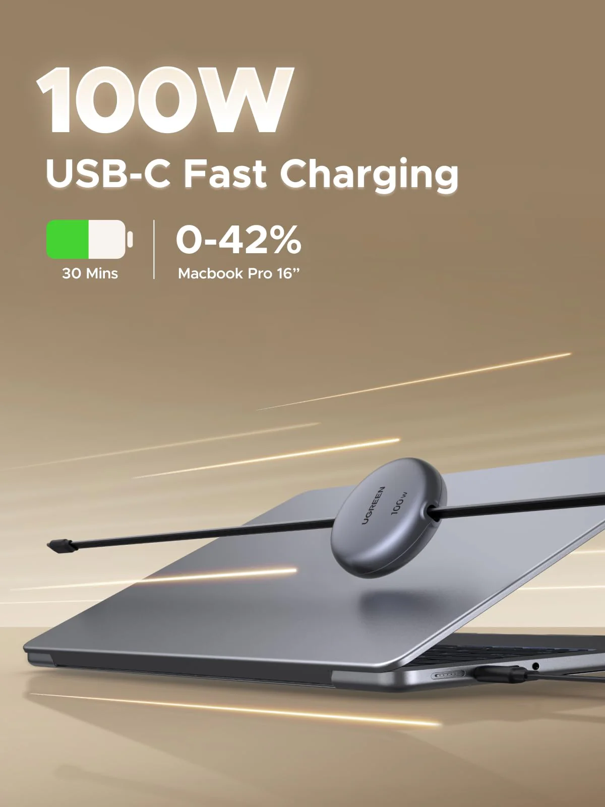 UGREEN Nexode Retractable USB-C Cable 100W - Image 3