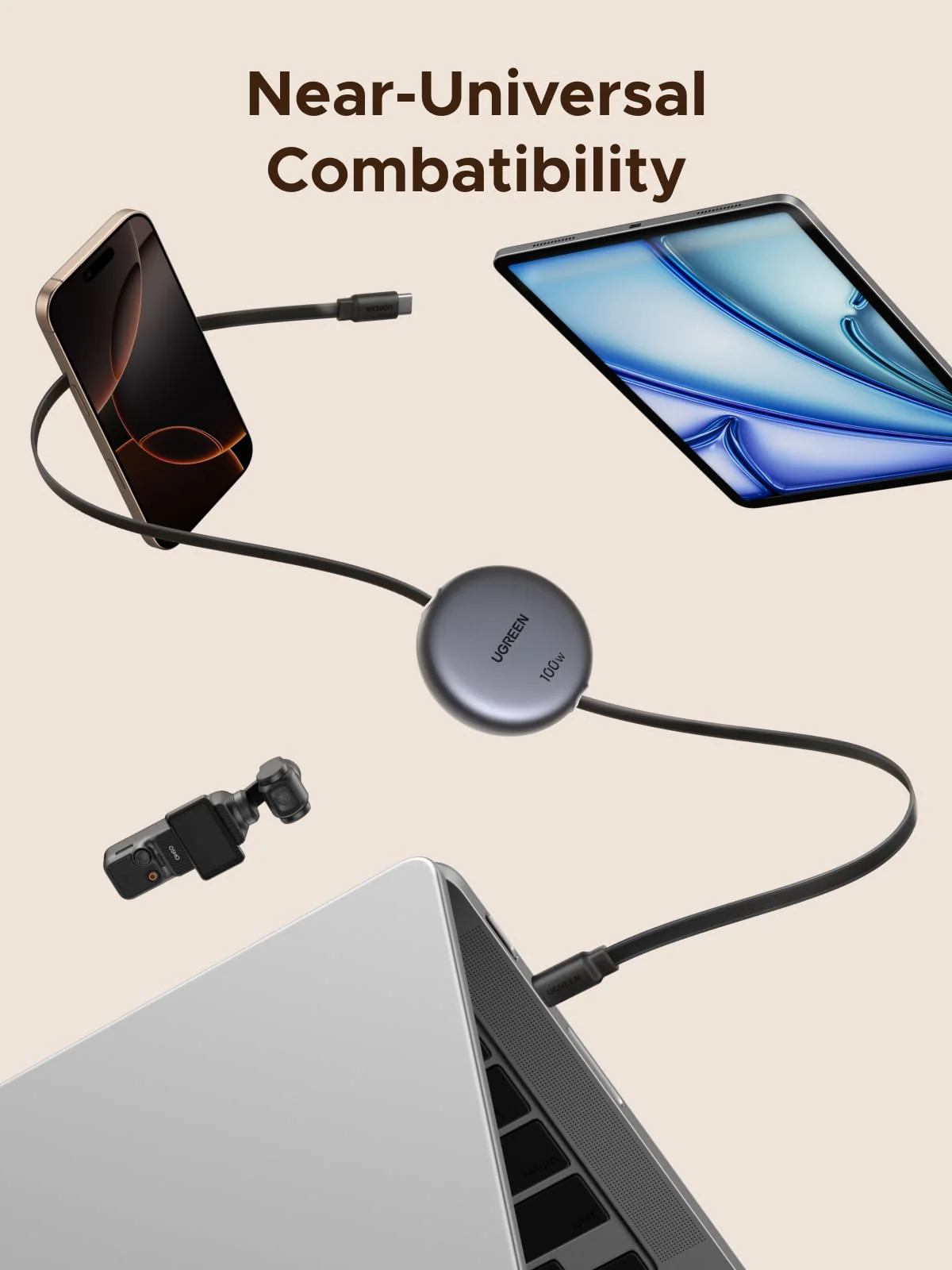UGREEN Nexode Retractable USB-C Cable 100W - Image 8