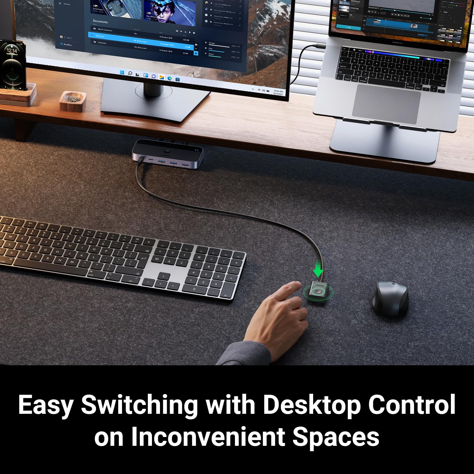 UGREEN USB 3.0 Switch 2 Computers Sharing USB C & A Devices - Image 5